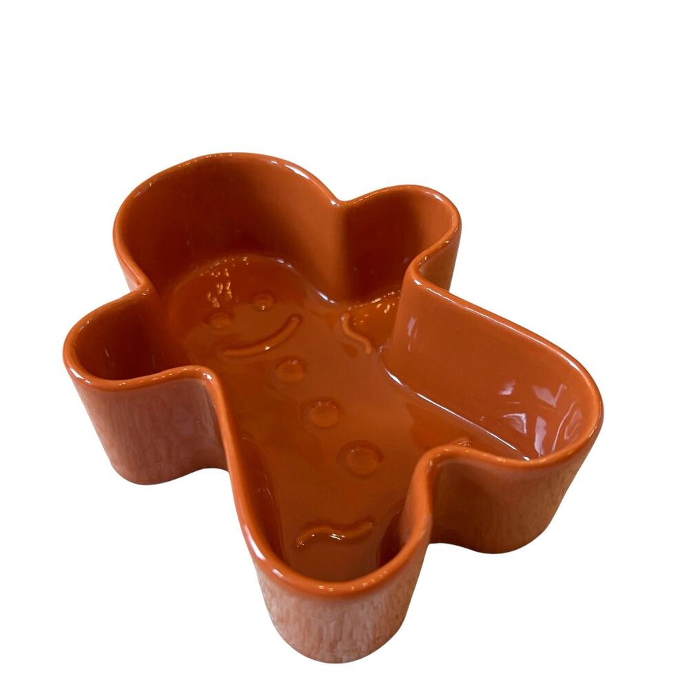 Zrike Gingerbread Man Baking Dish 1 Cup Festive Holiday Cookware New